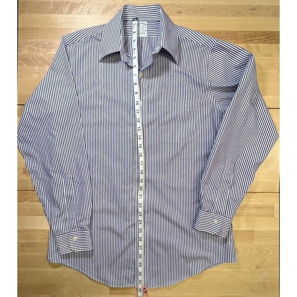 Brooks Brothers Regent 15.5-34 Striped Non-Iron Long Sleeve Button Down Shirt - Picture 2 of 11